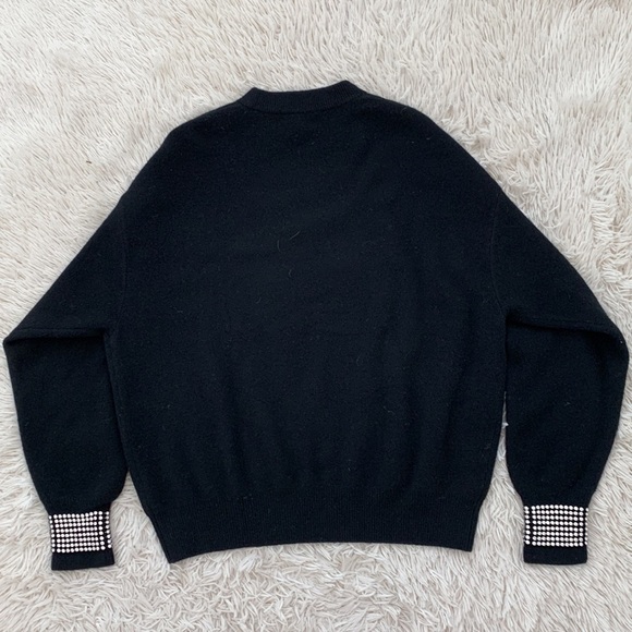 Alexander Wang crystal cuff black wool sweater sz S in great condition - Picture 5 of 5